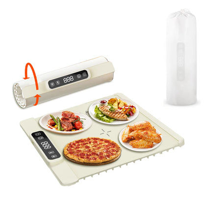 Multifunctional Food Warming Mat Foldable Portable No Odor Silicone Electric Food Warming Mat Coil Heating